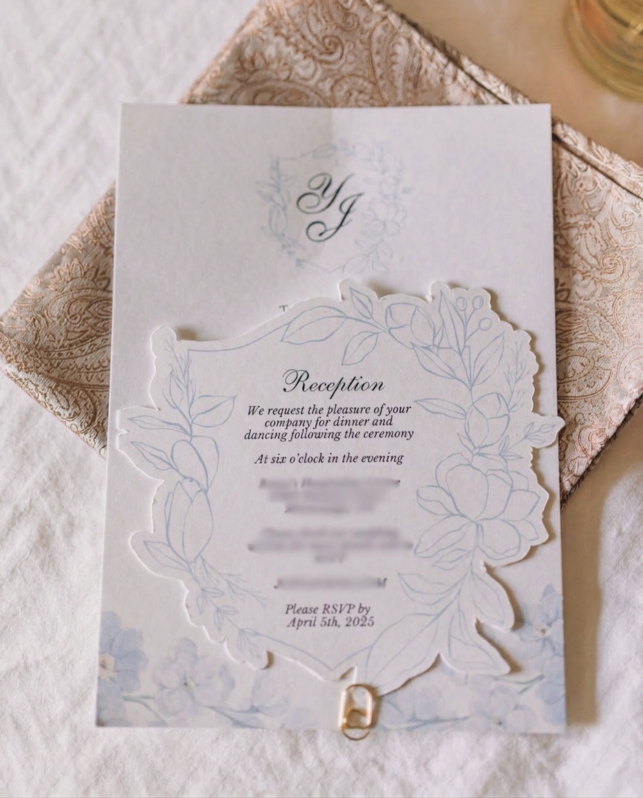 Custom wedding invitation suite
